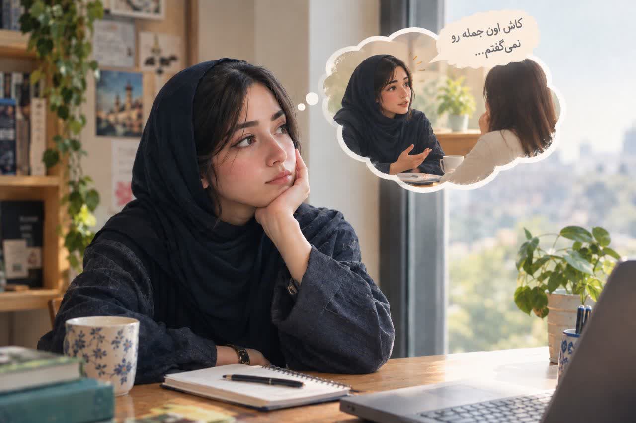 بعد از حرف زدن، ذهنت برمی‌گردد به این جمله: «کاش اینو نمی‌گفتم»؟